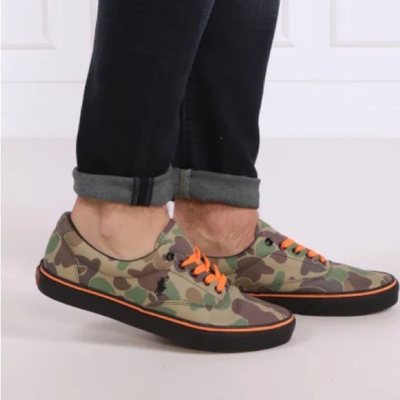 NWT Polo Ralph Lauren Mens Keaton Pony Sneakers Camo  Size US 9, UK 8, EUR 42 - Picture 2 of 14